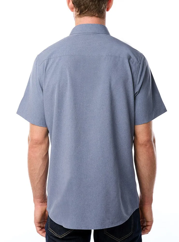 Men's basic short sleeve stretch shirt