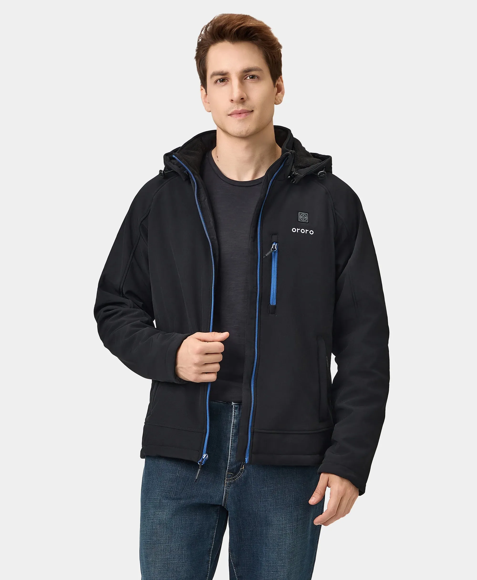 Men's Classic Heated Jacket (4 Heating Zones) - Black & Blue
