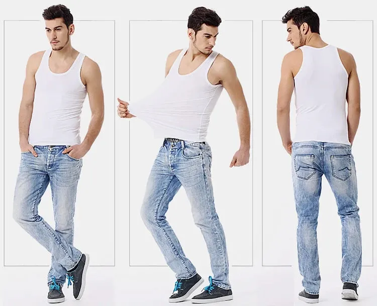 Men's Four Seasons Thin Cotton Vest Casual Comfortable Slim Fitness Sweatshirt