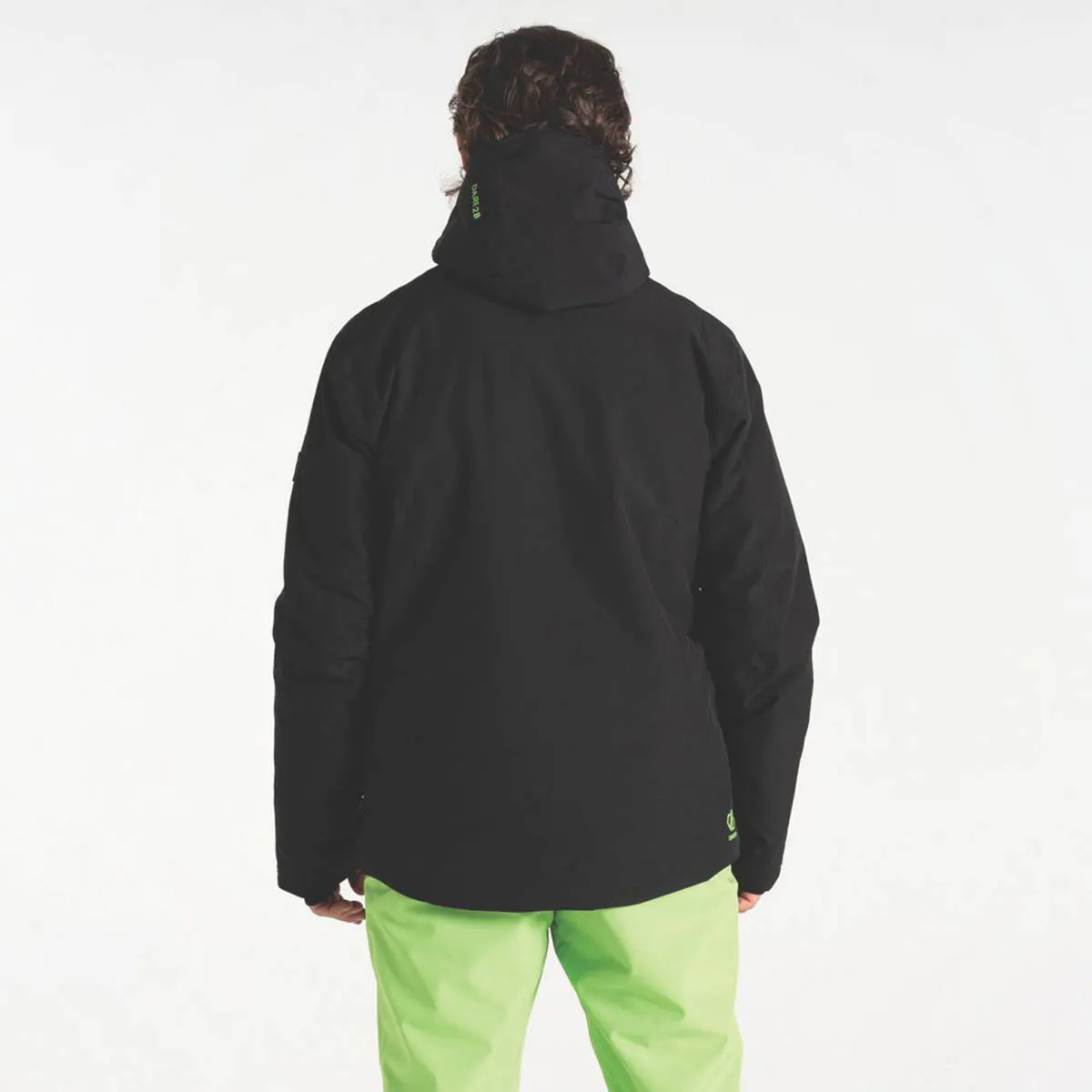 Mens Jacket Waterproof Windproof Breathable Black Hooded Large Size 62" Chest