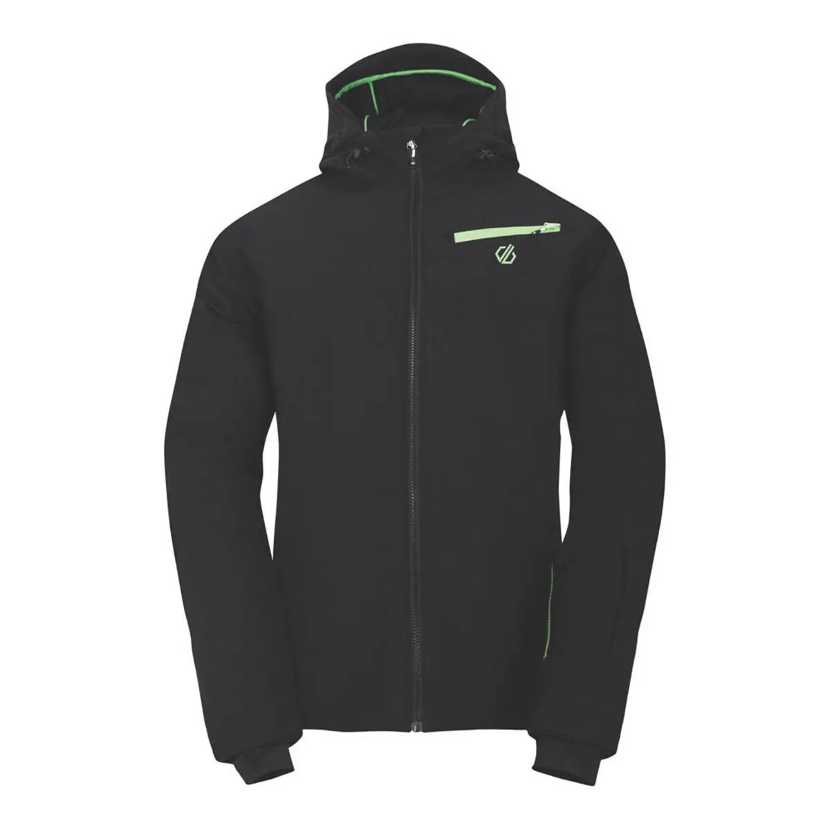 Mens Jacket Waterproof Windproof Breathable Black Hooded Large Size 62" Chest