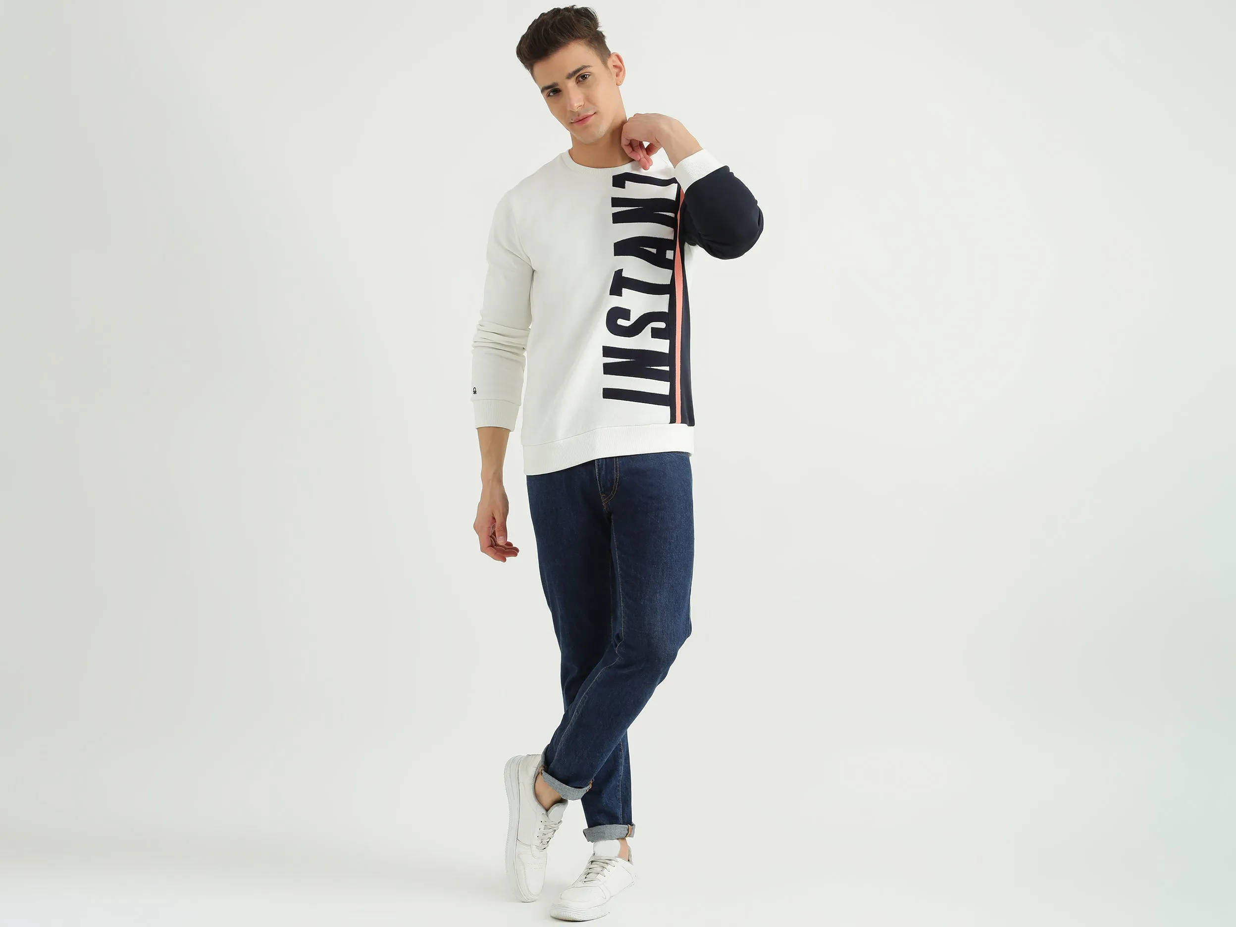 Mens Long Sleeve Solid Sweatshirt