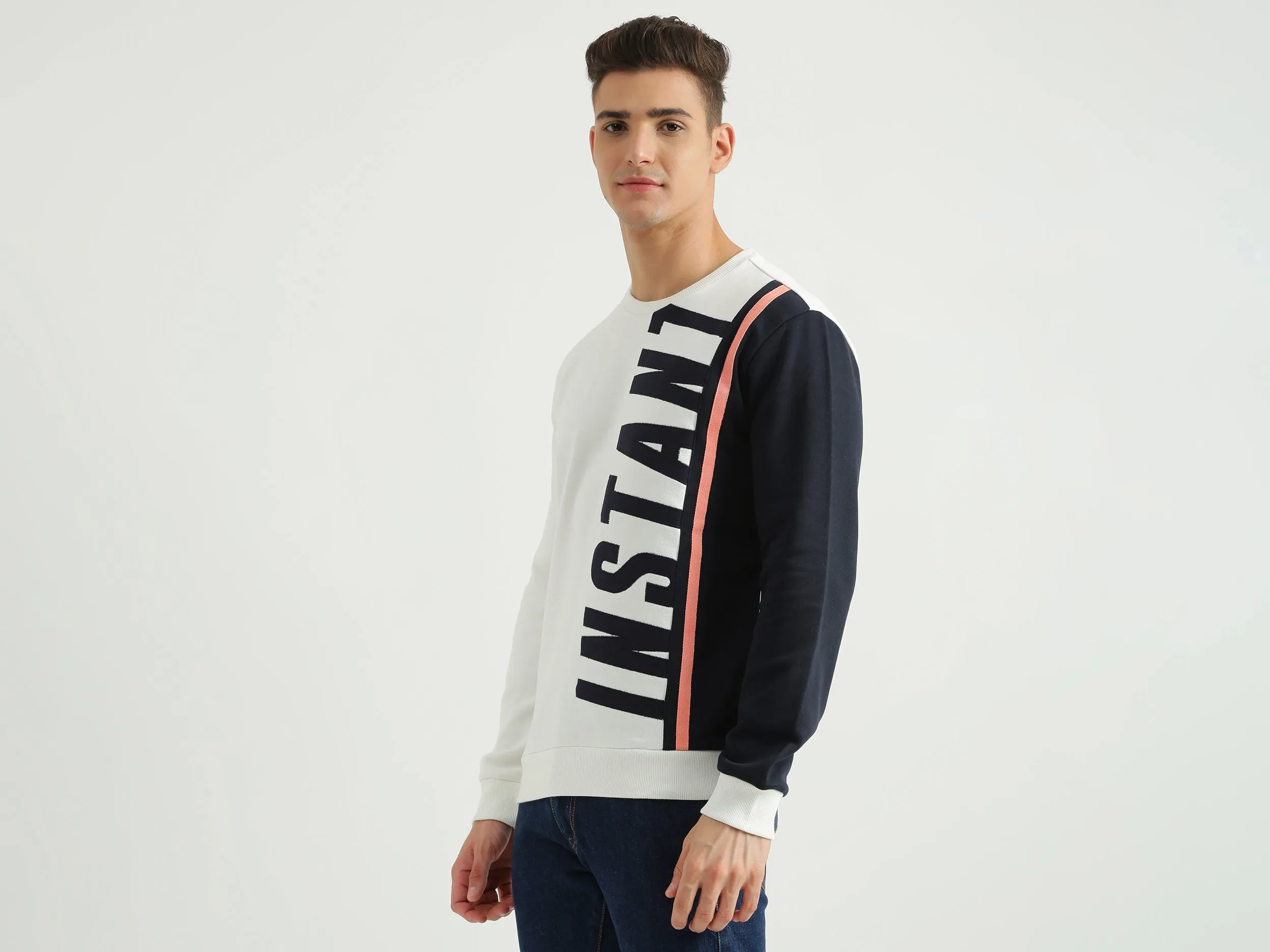 Mens Long Sleeve Solid Sweatshirt