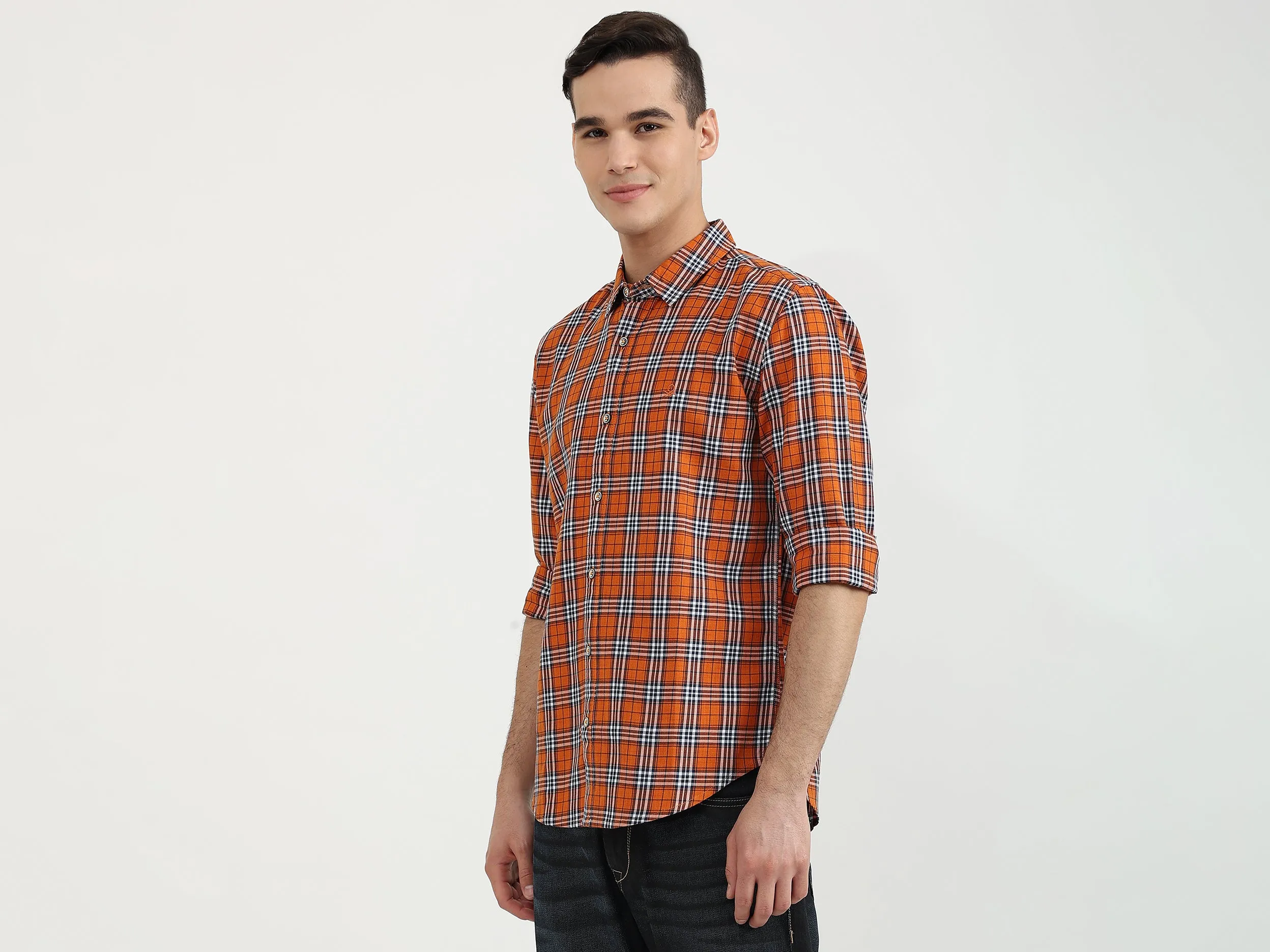 Mens Slim Fit Check Shirt