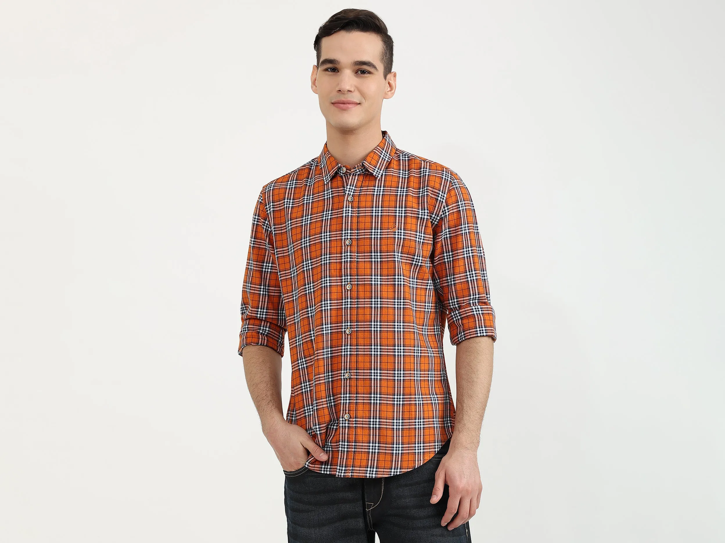 Mens Slim Fit Check Shirt