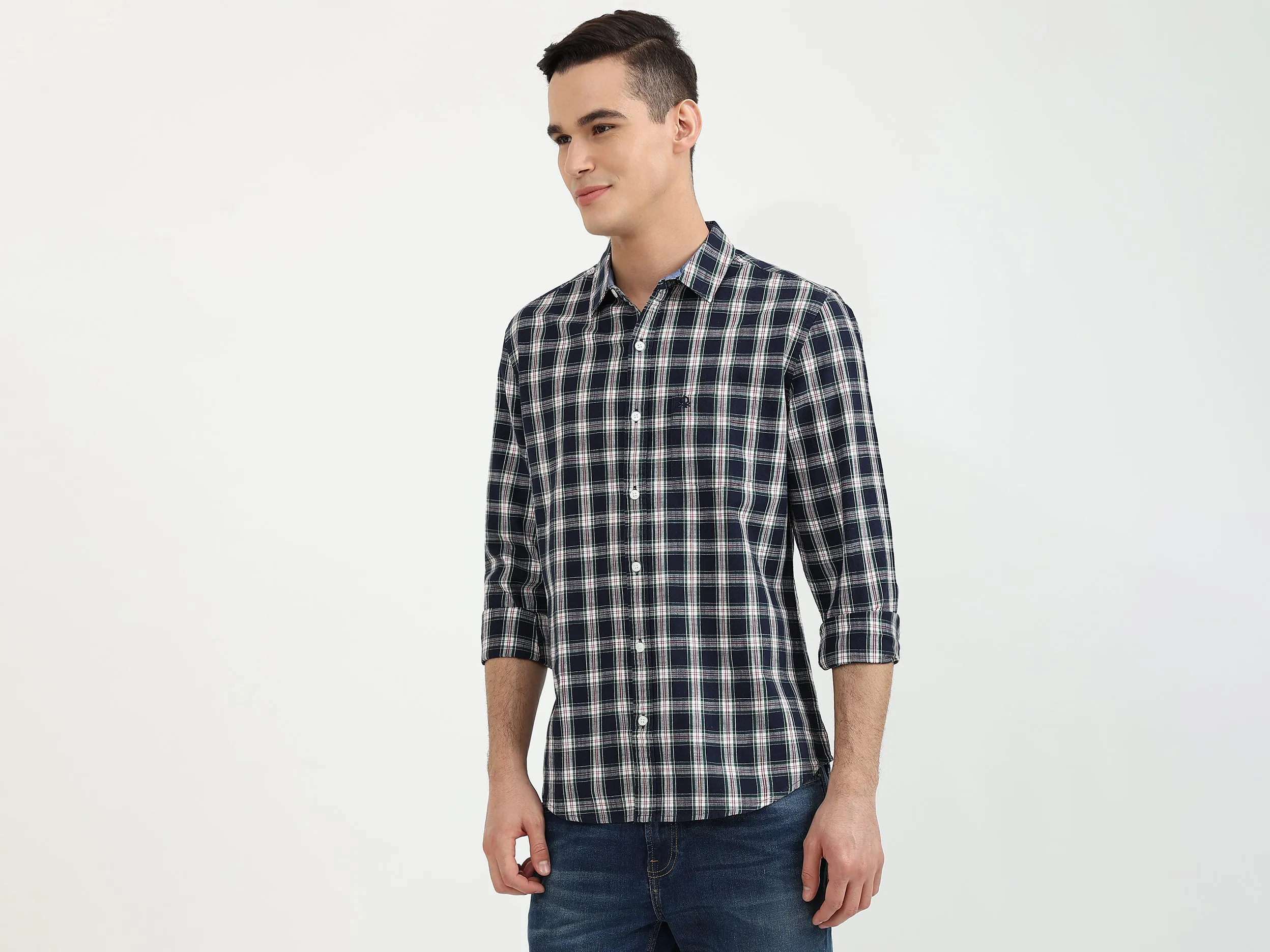 Mens Slim Fit Check Shirt