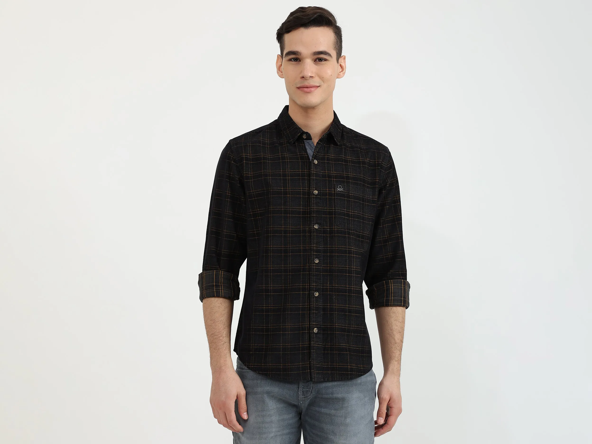Mens Slim Fit Check Shirt