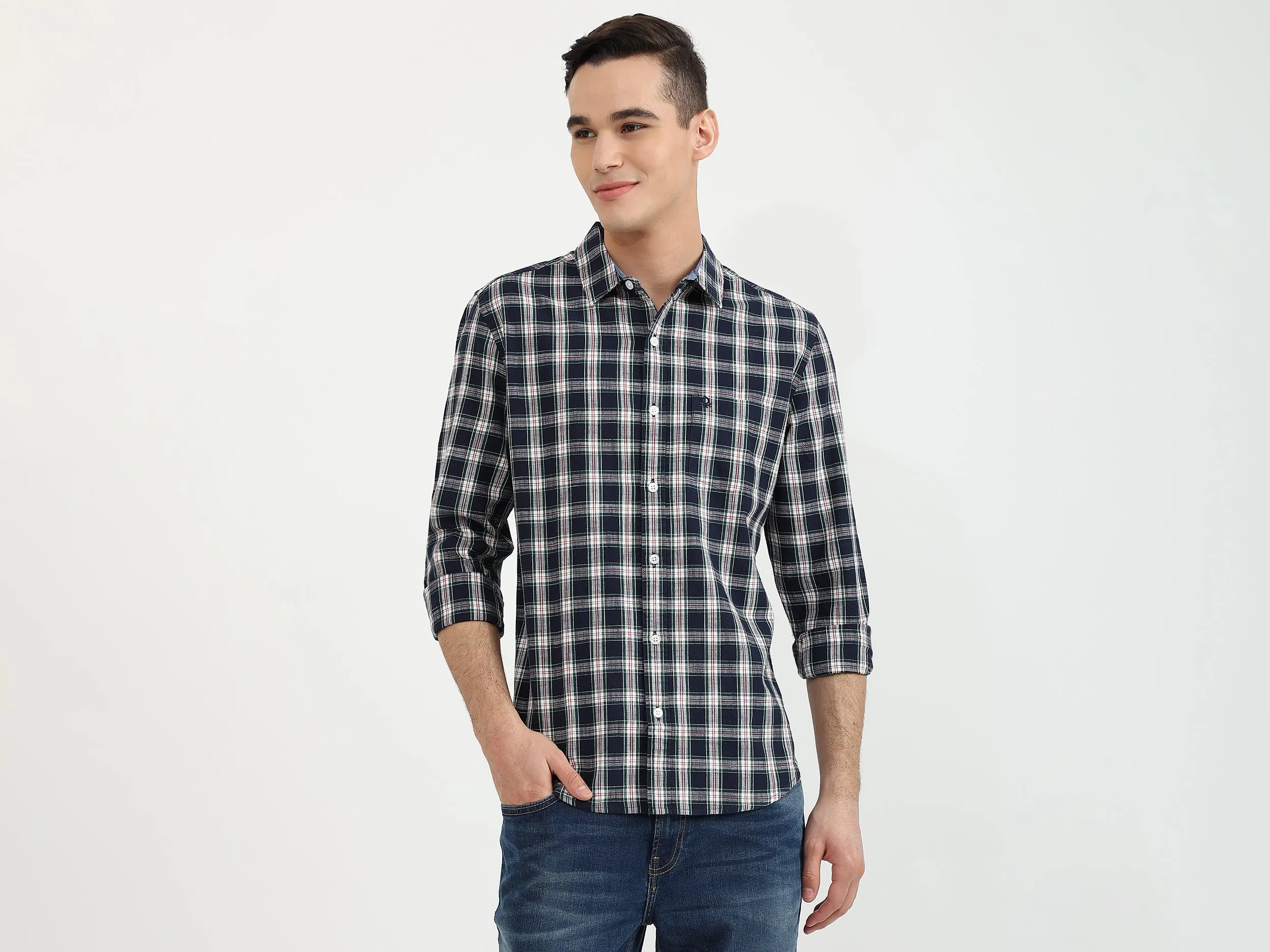 Mens Slim Fit Check Shirt