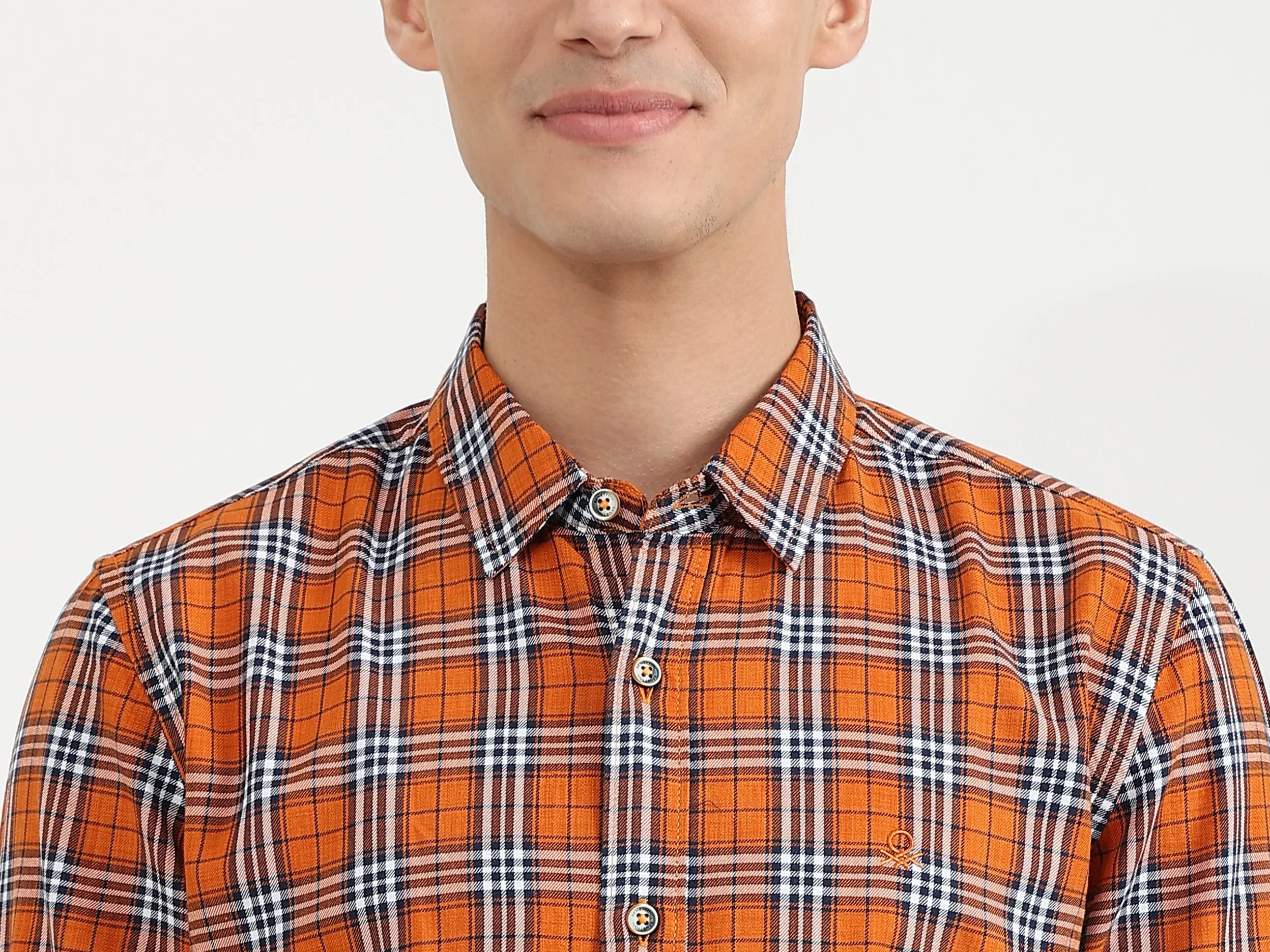 Mens Slim Fit Check Shirt