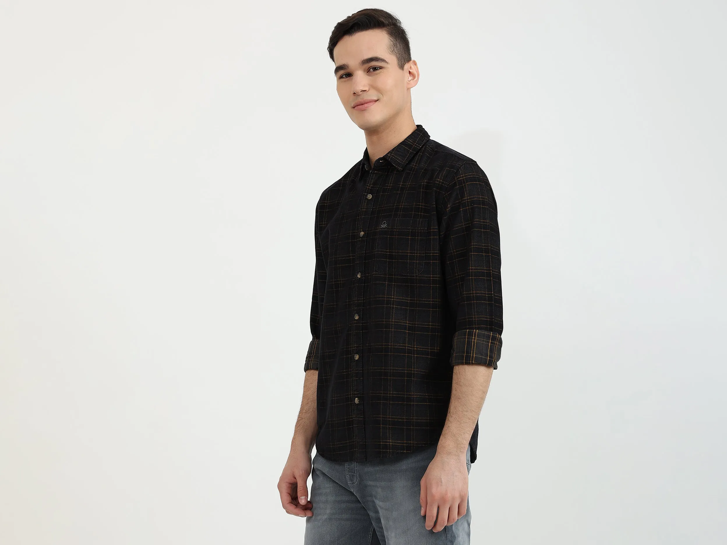 Mens Slim Fit Check Shirt