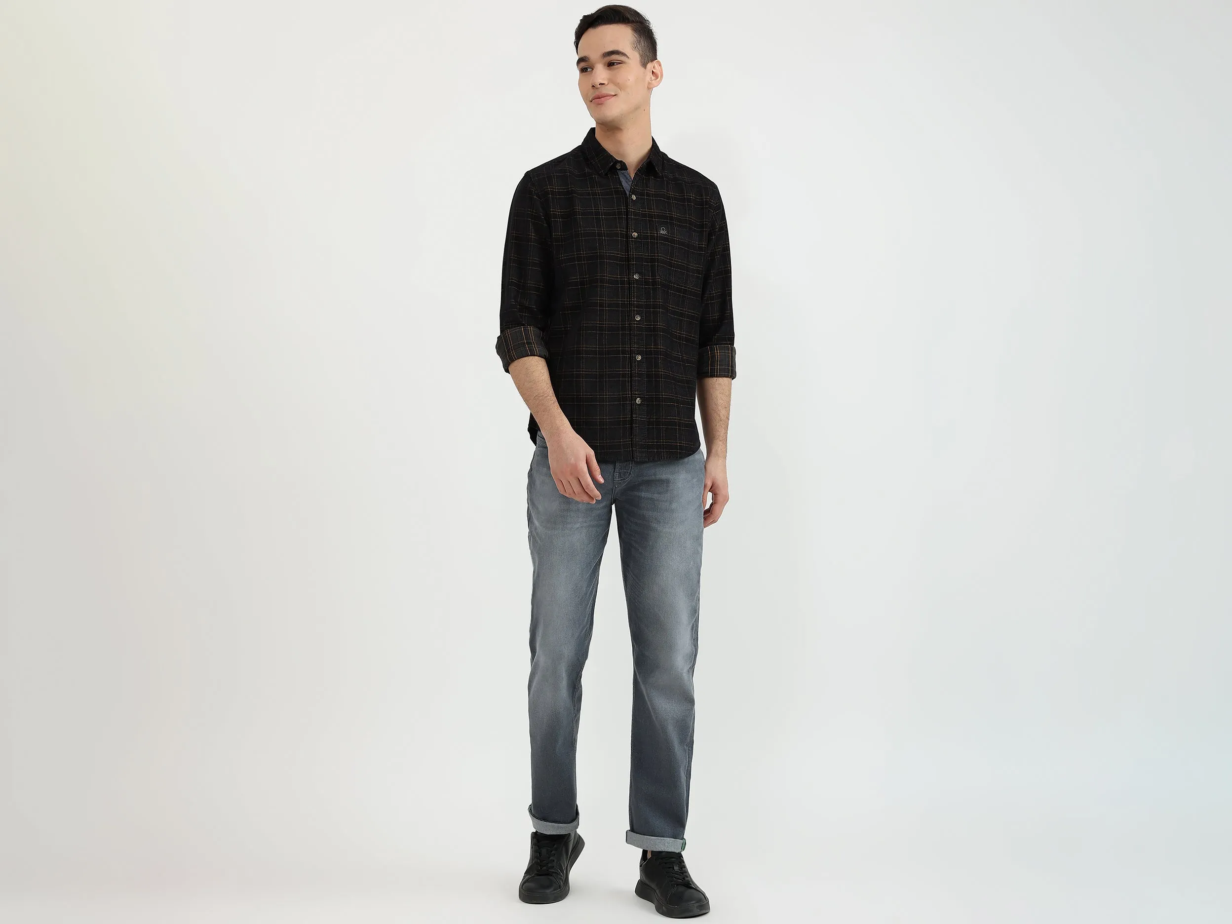 Mens Slim Fit Check Shirt