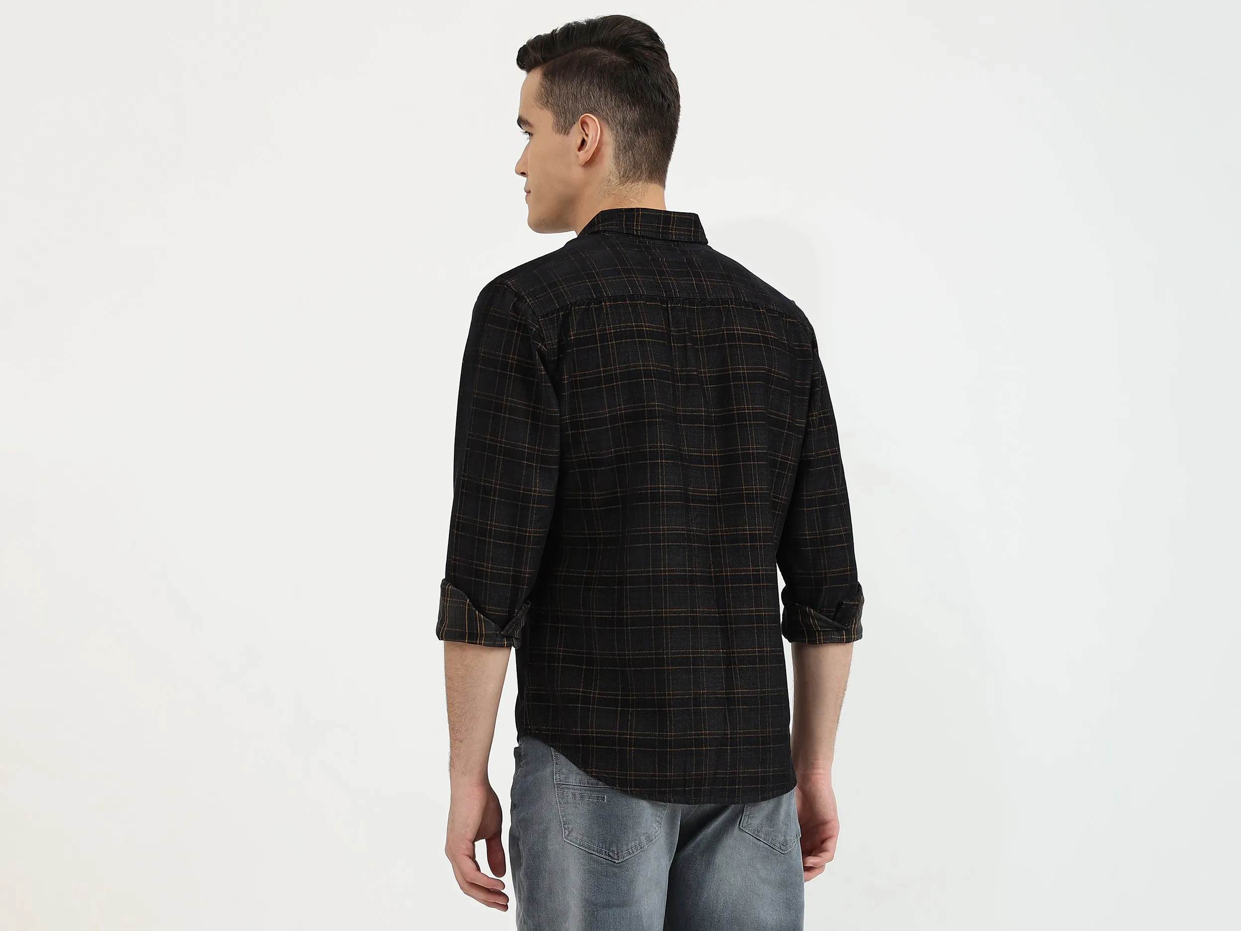 Mens Slim Fit Check Shirt