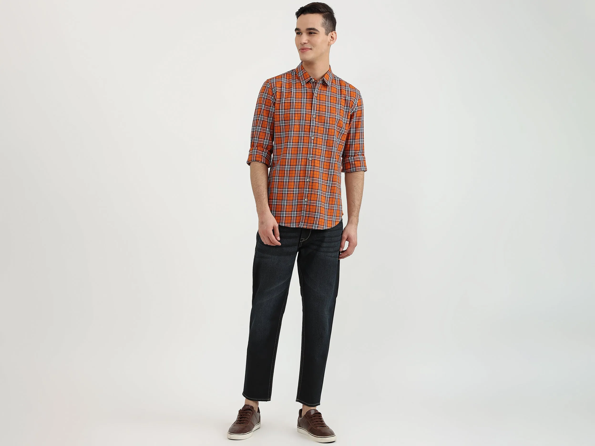 Mens Slim Fit Check Shirt