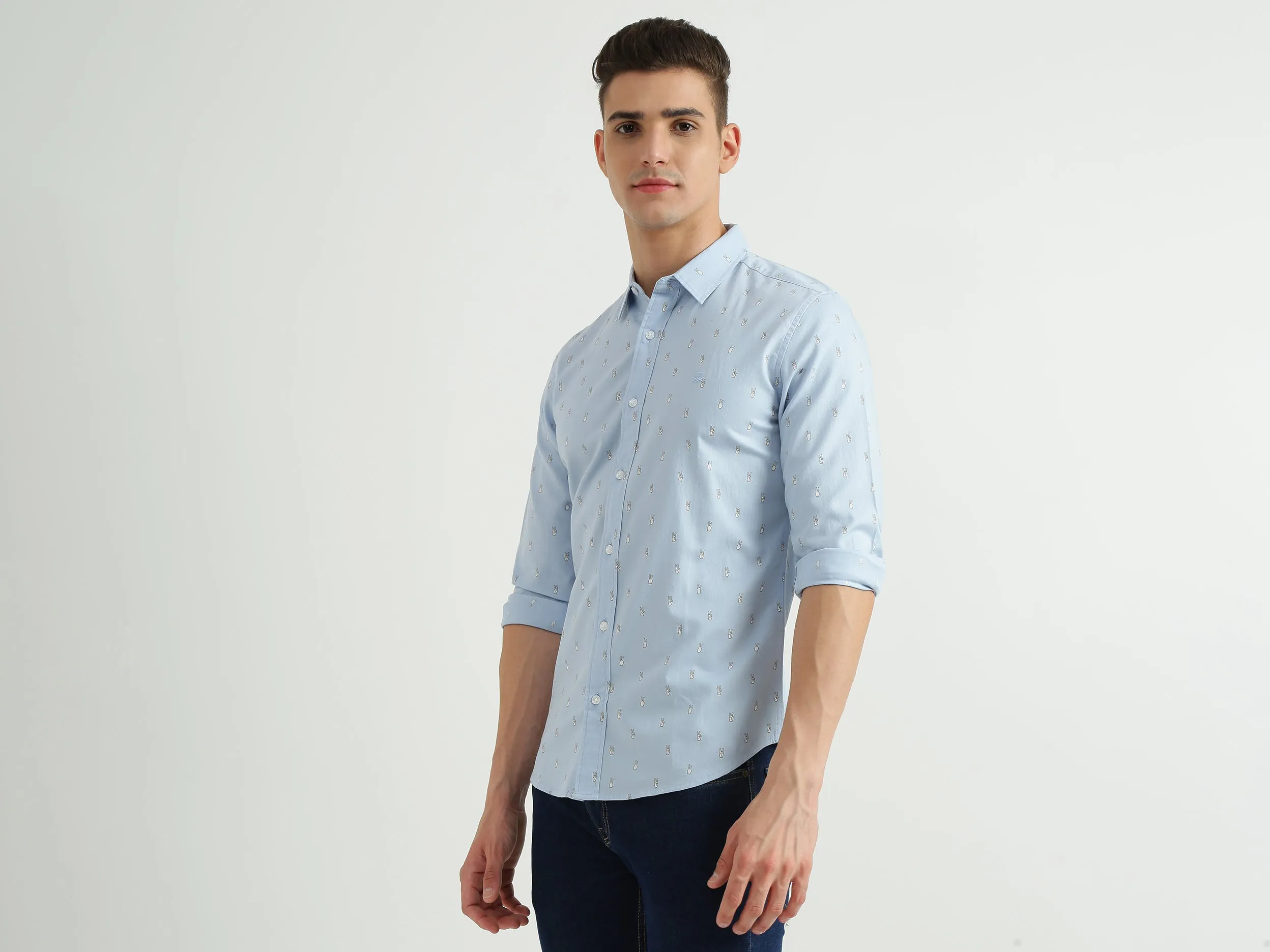 Mens Slim Fit Printed Shirt
