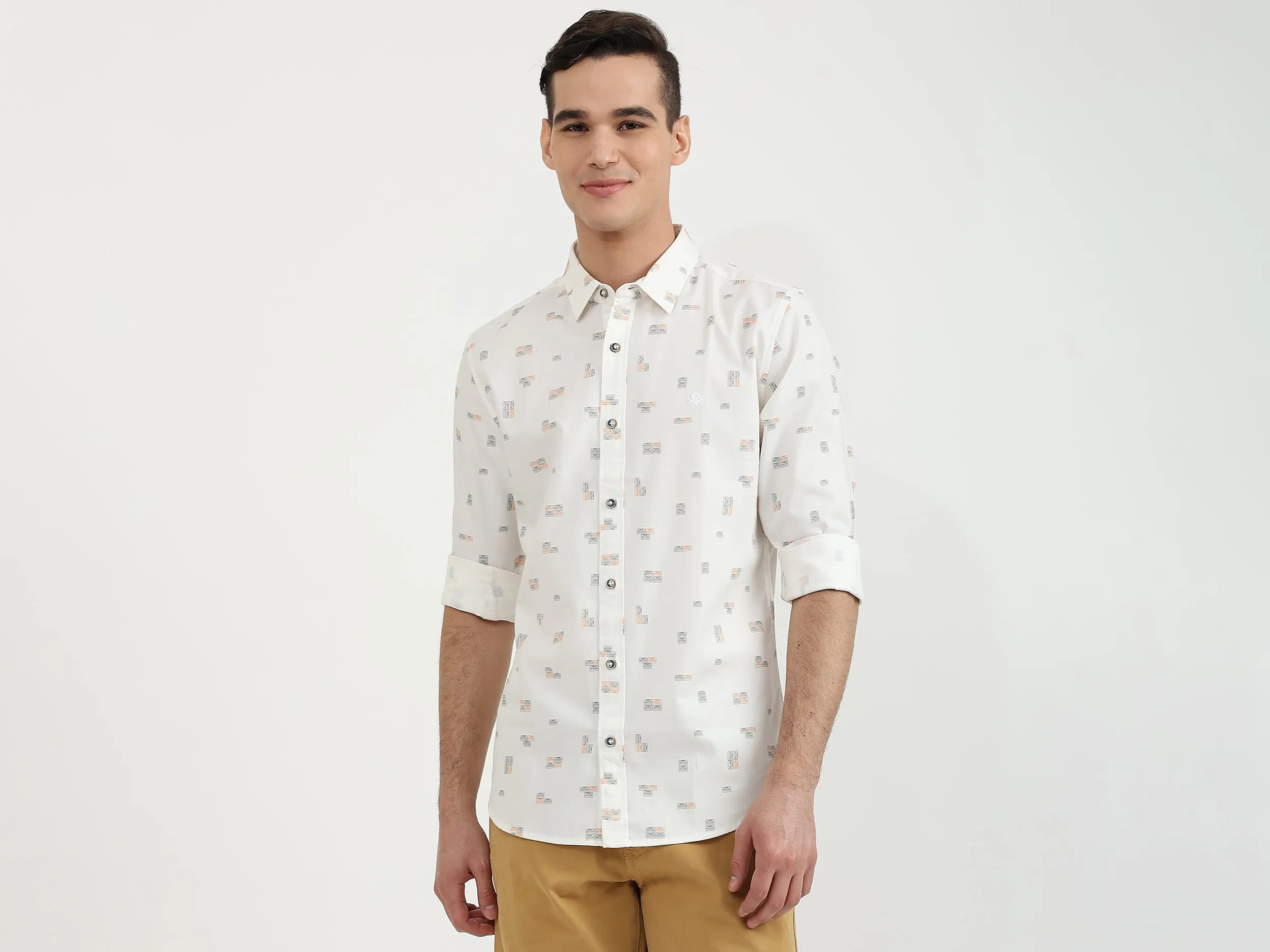 Mens Slim Fit Printed Shirt