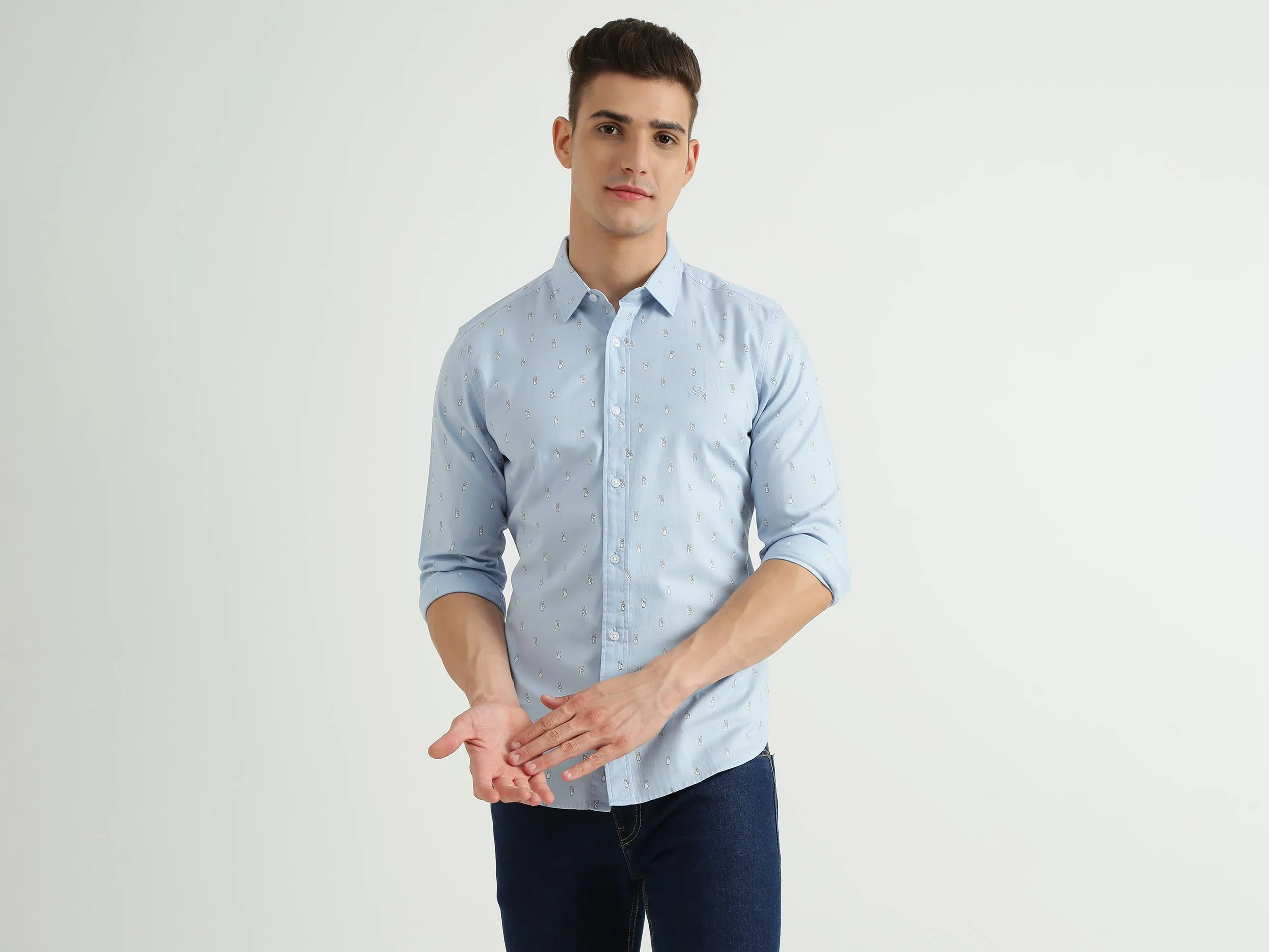 Mens Slim Fit Printed Shirt