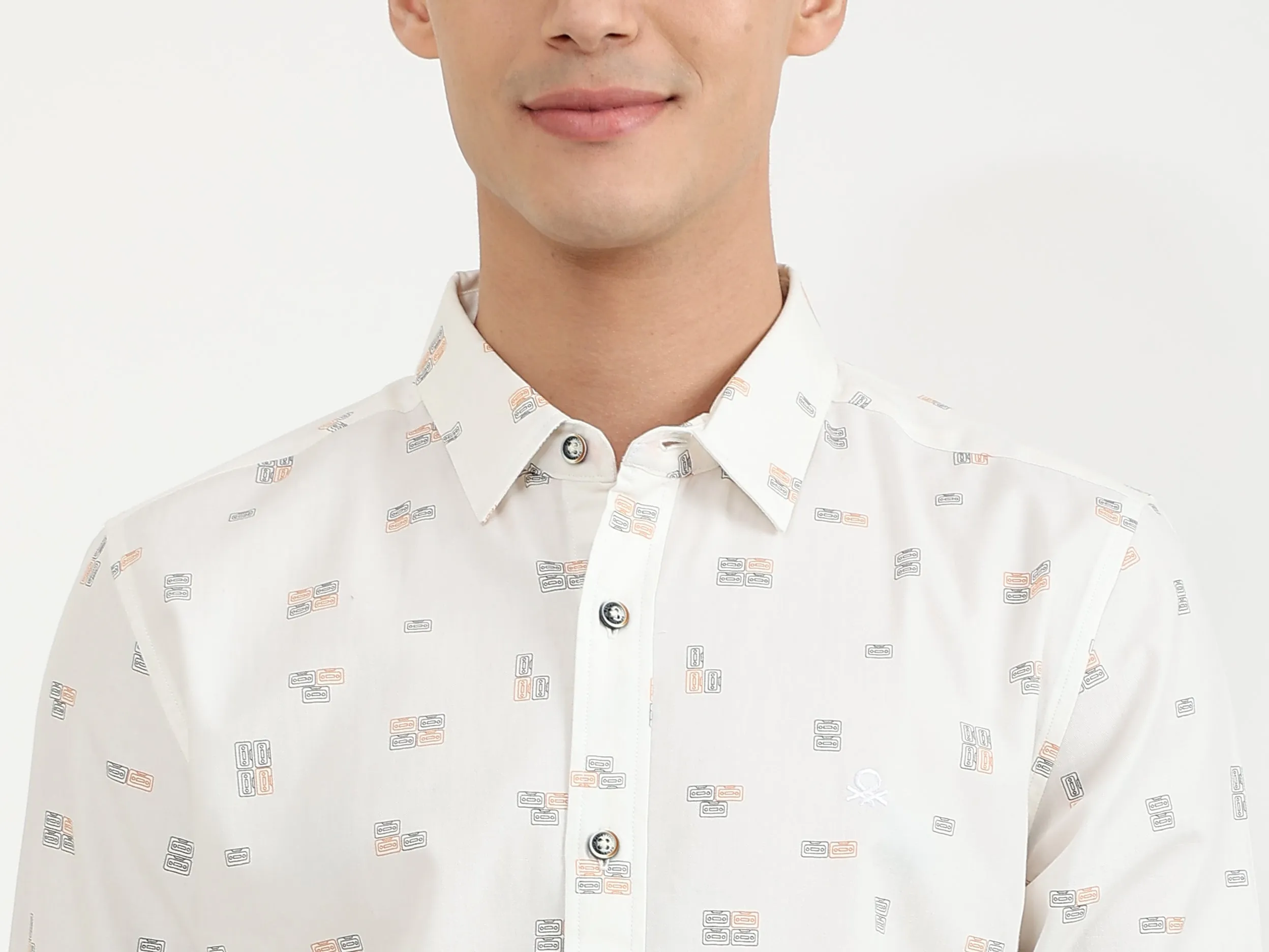 Mens Slim Fit Printed Shirt