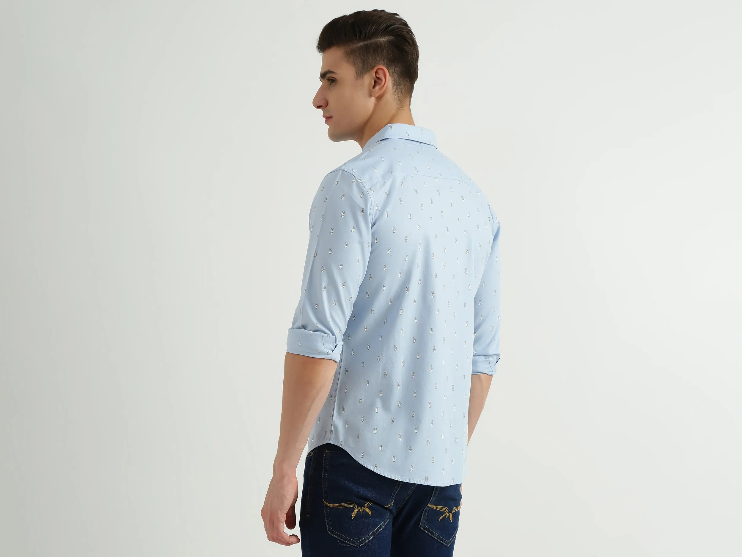 Mens Slim Fit Printed Shirt