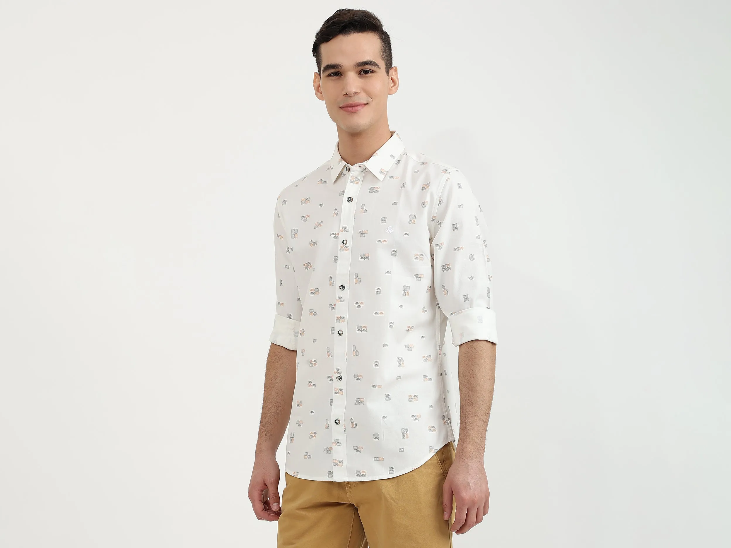 Mens Slim Fit Printed Shirt