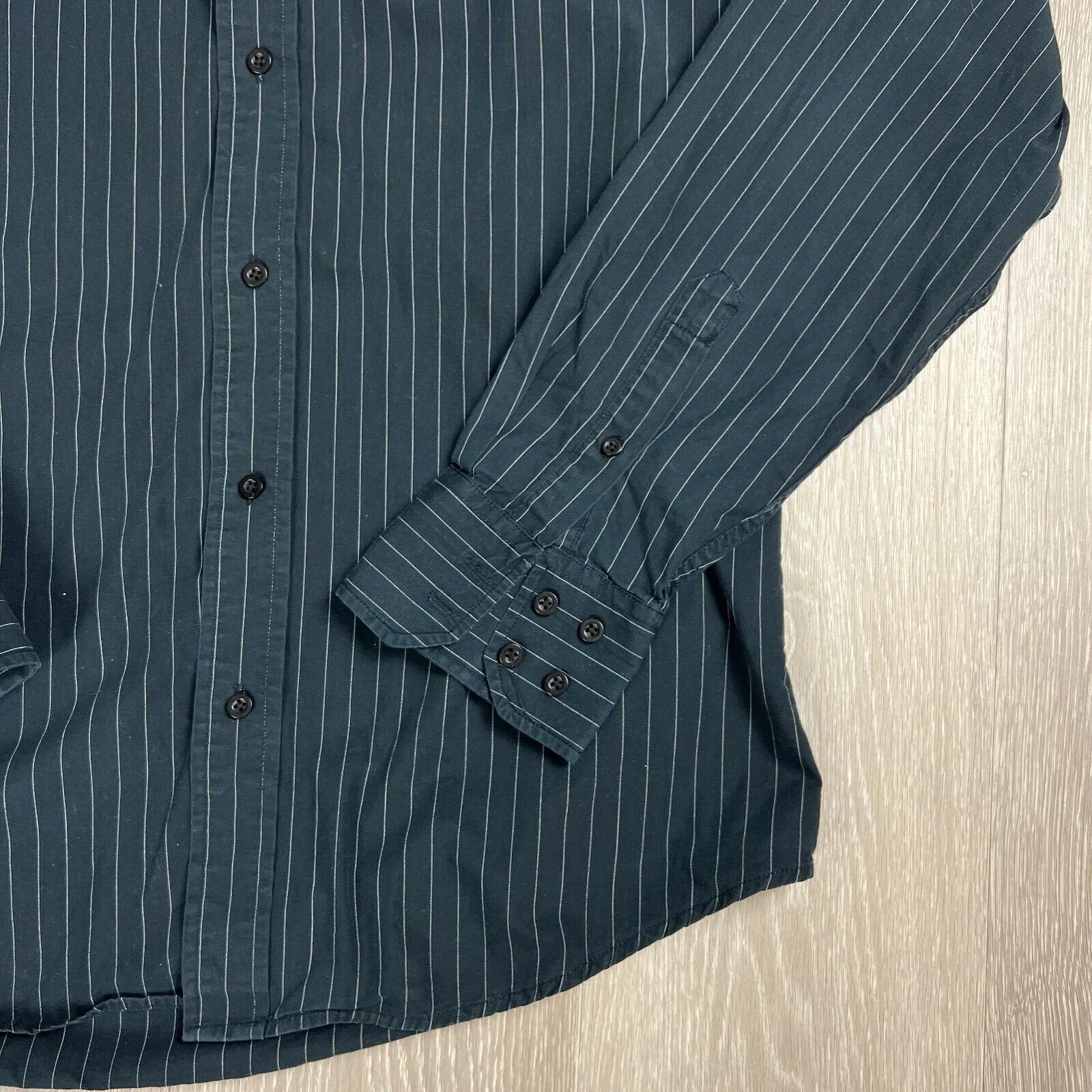 Microsoft Men’s Black Long Sleeve Button Up Shirt Size Large