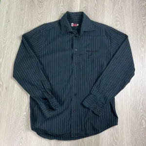 Microsoft Men’s Black Long Sleeve Button Up Shirt Size Large