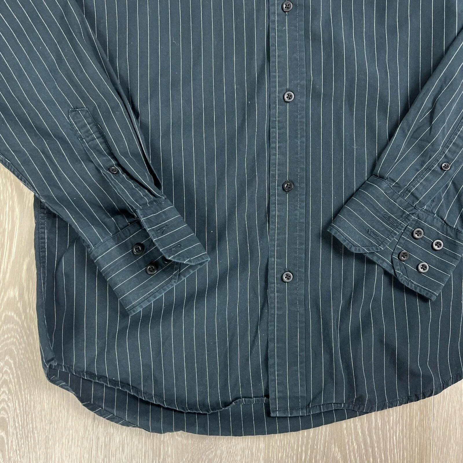 Microsoft Men’s Black Long Sleeve Button Up Shirt Size Large