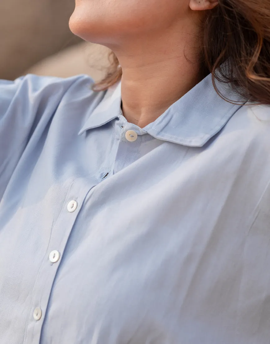 Mint Tulip Blue Shirt