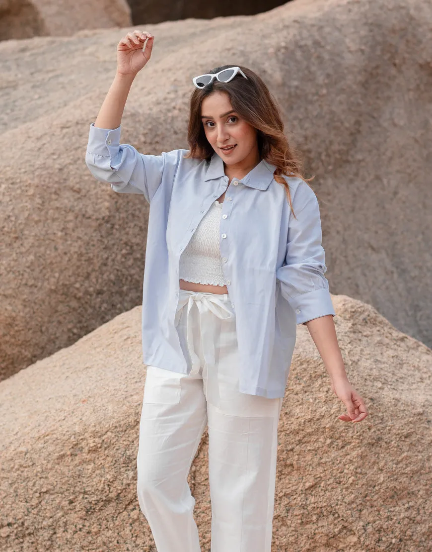 Mint Tulip Blue Shirt