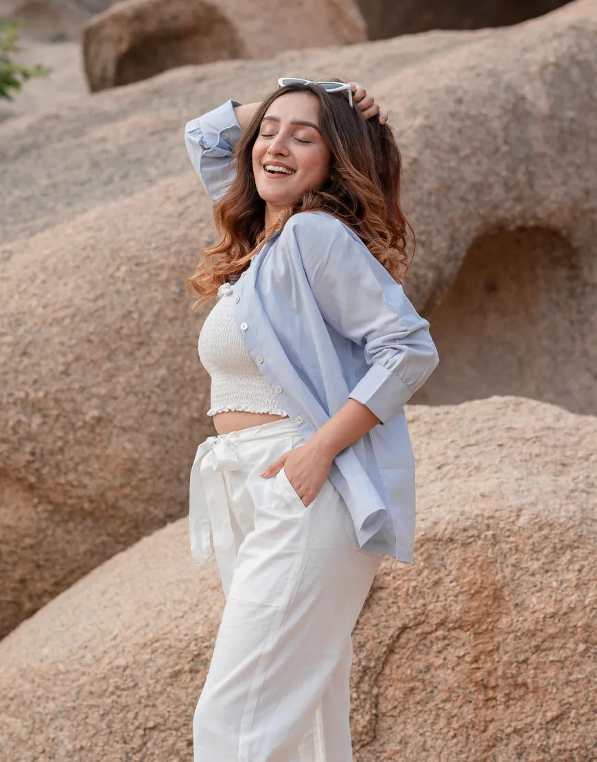 Mint Tulip Blue Shirt