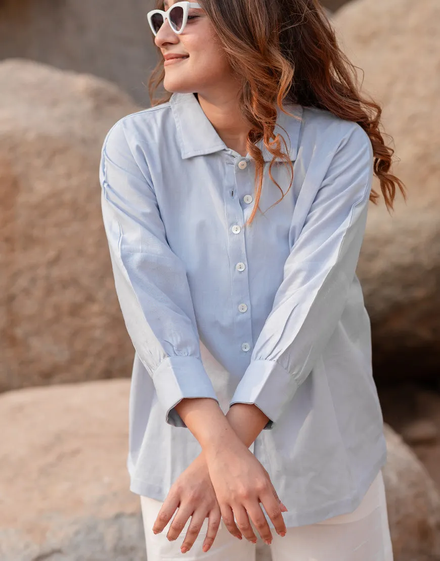 Mint Tulip Blue Shirt