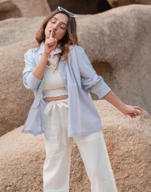 Mint Tulip Blue Shirt