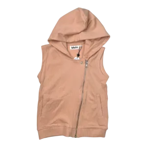 Molo hooded vest, pink sand | 116cm