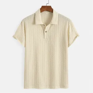 Monacogents | Textured Polo T-Shirt – Understated Cool, Elevated Craft