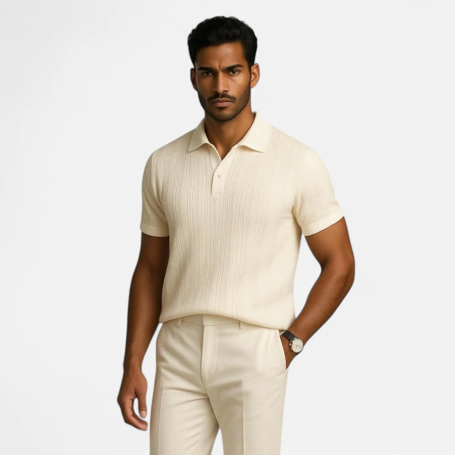 Monacogents | Textured Polo T-Shirt – Understated Cool, Elevated Craft