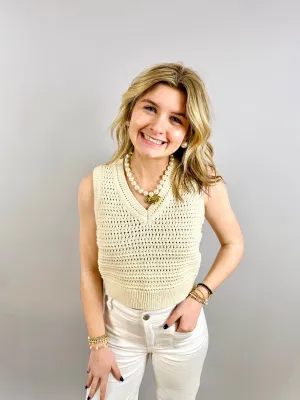 Montecito Sweater Vest Cream