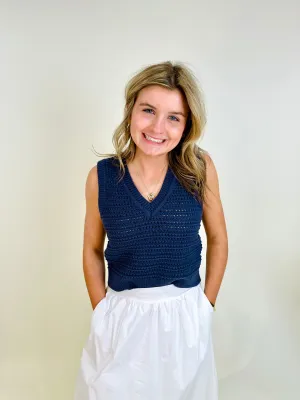 Montecito Sweater Vest Navy