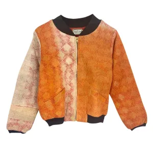 Nadia Bomber Jacket  | Vintage Kantha - Sunset Hues (S)