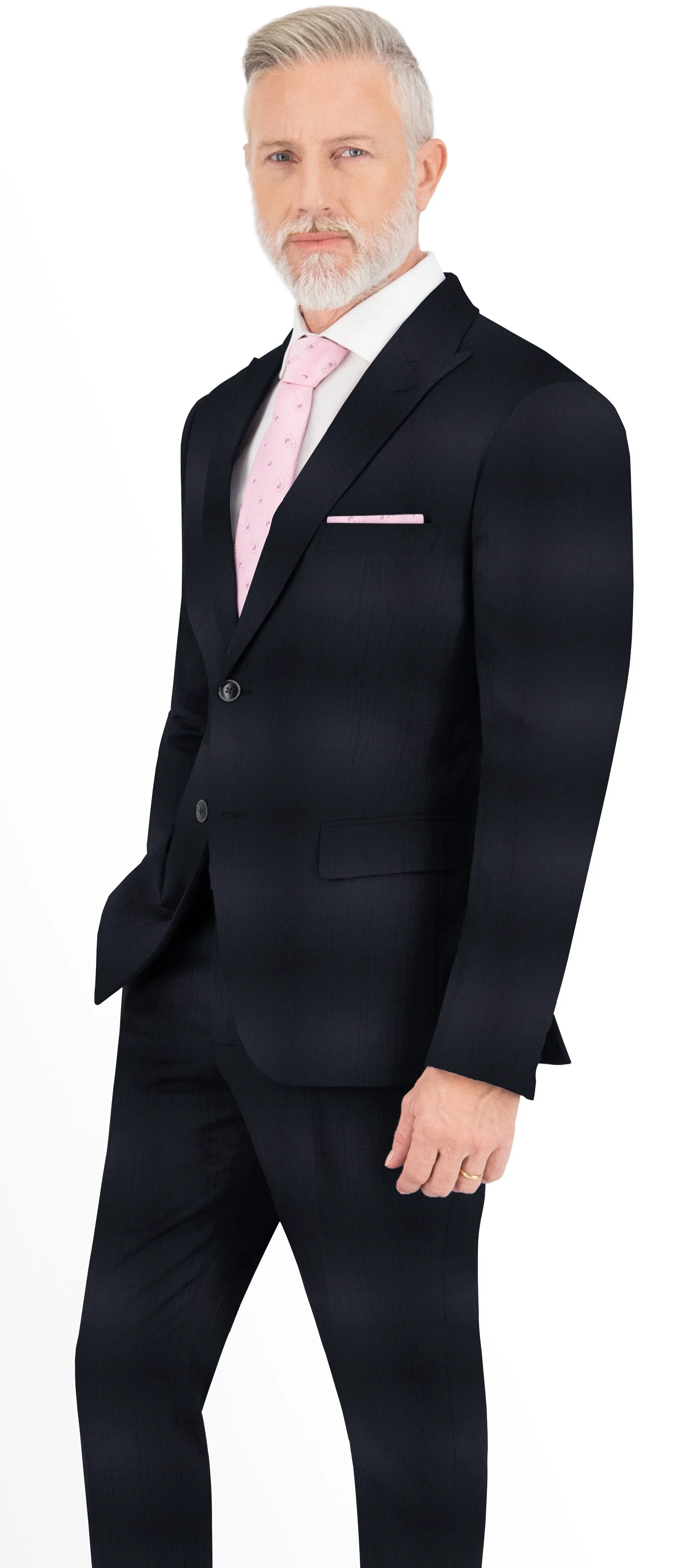 Navy Blue Thin Stripe Vest