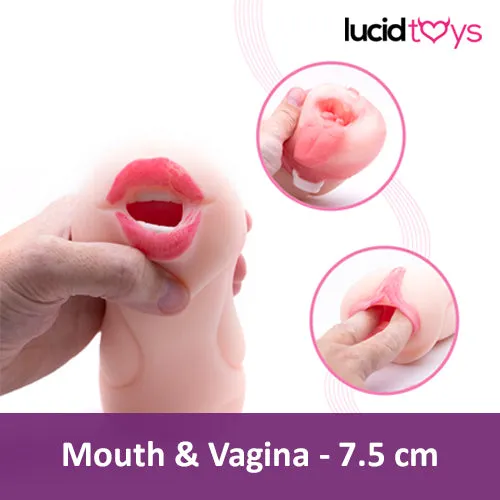 Neojoy Double Mouth Pocket Pussy TPE Realistic Vagina & Ass - Flesh