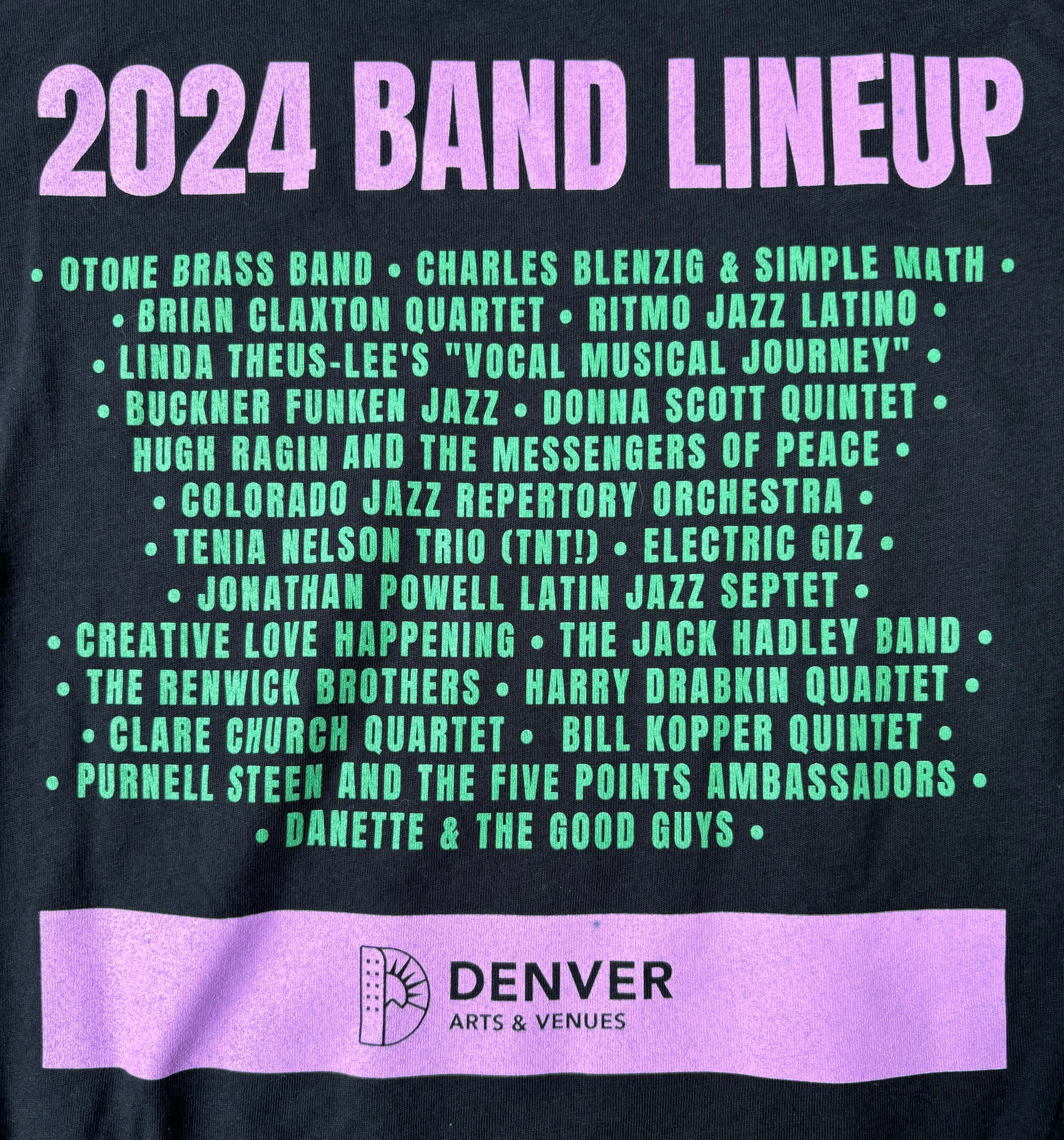 Official 2024 Denver Five Points Jazz Festival T-Shirt