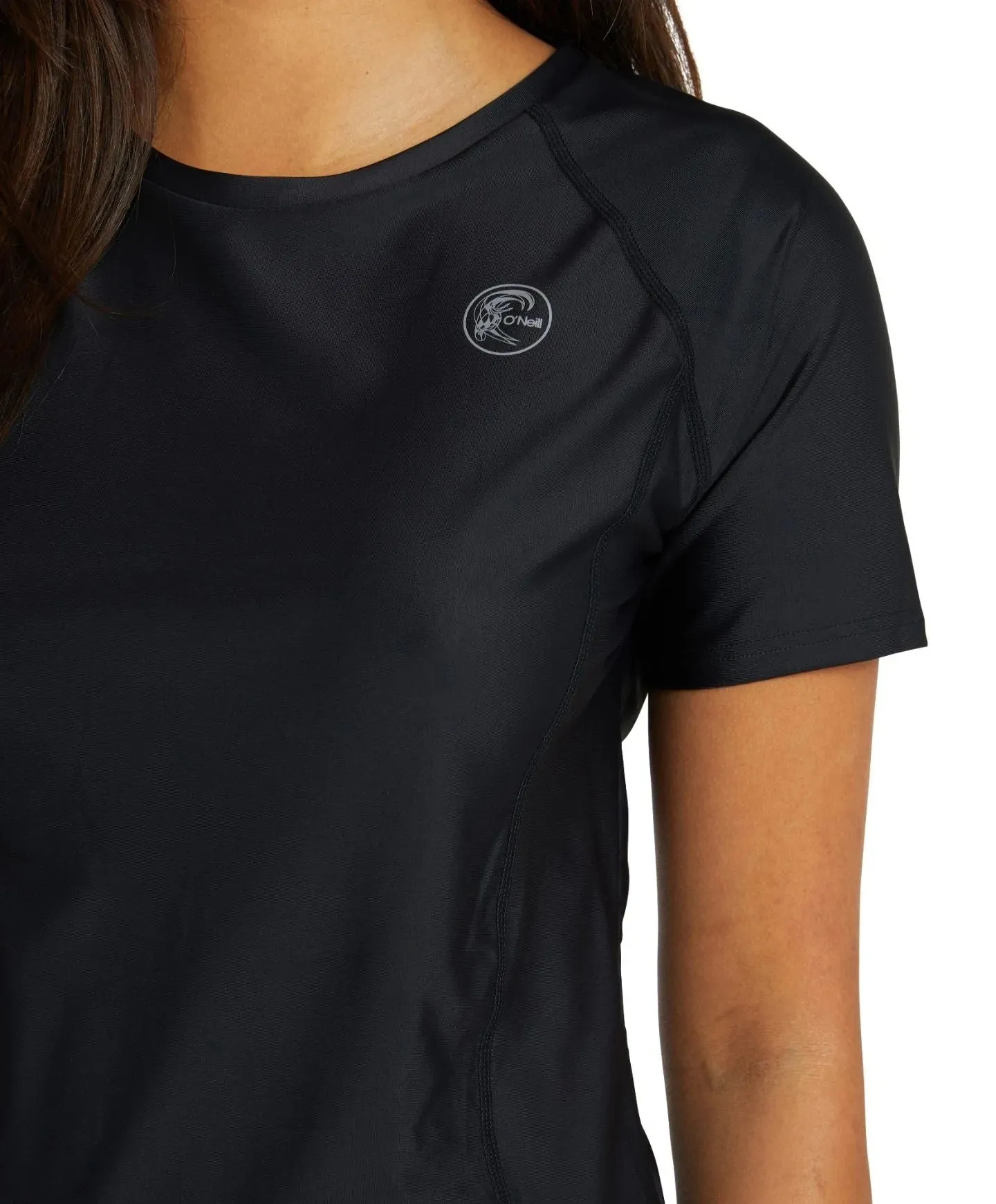O'NEILL SALINA SOLIDS SS UV TEE BLACK BLACK