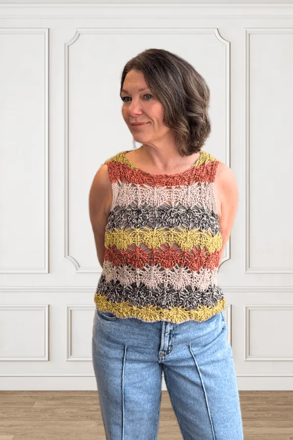 Open Knit Stitch Tank Top