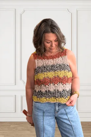 Open Knit Stitch Tank Top