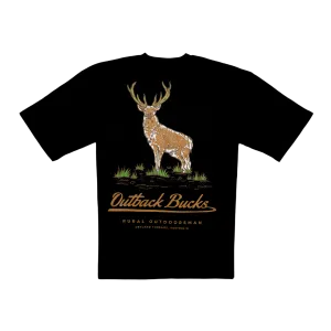Outback Bucks O/S Tee Black