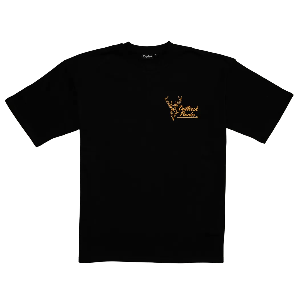Outback Bucks O/S Tee Black