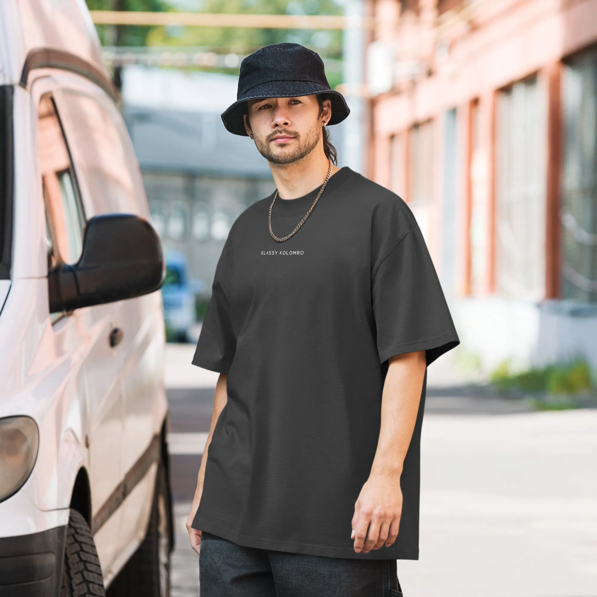 Oversized 'Klassy Kolombo' faded t-shirt