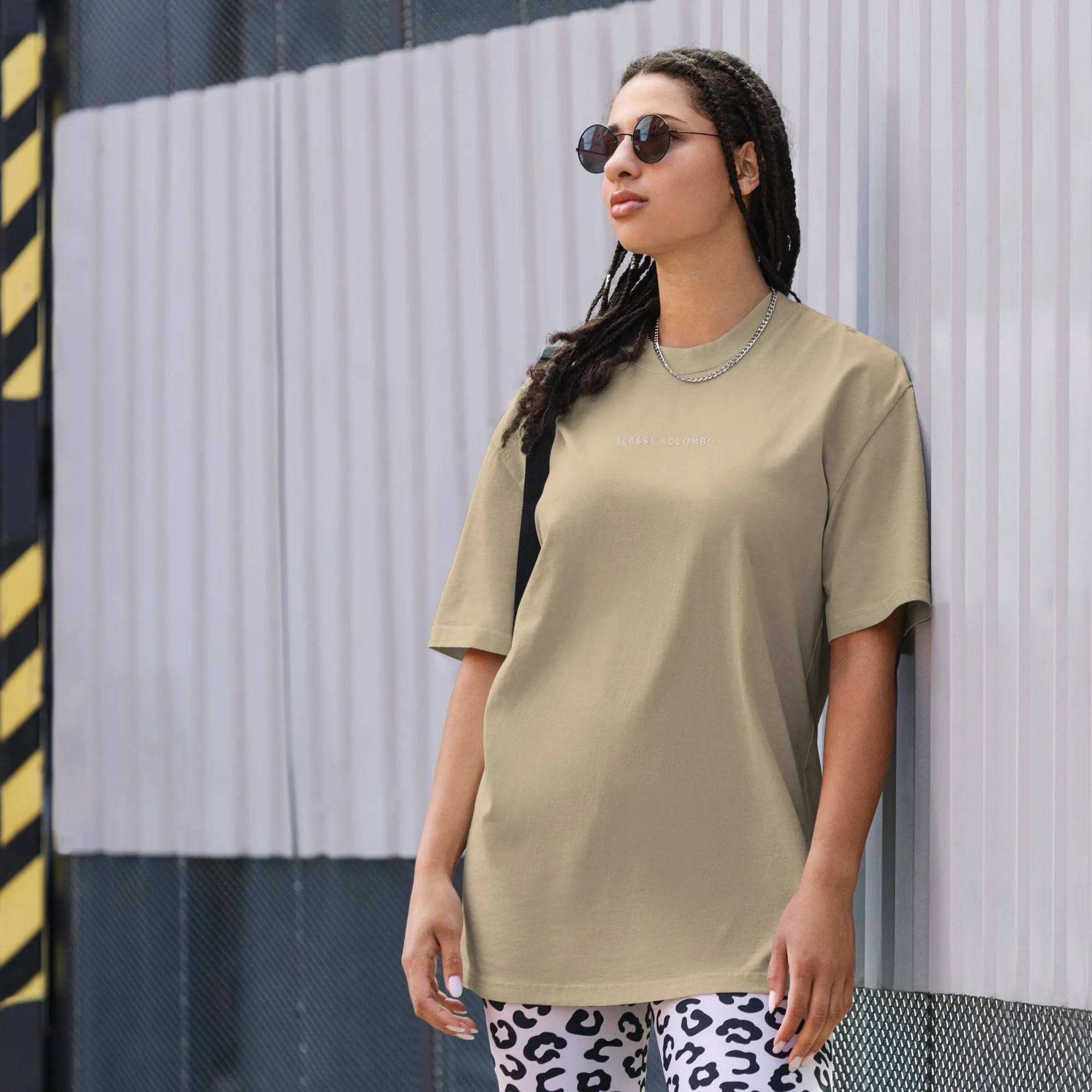 Oversized 'Klassy Kolombo' faded t-shirt