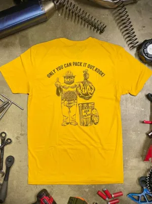 PACK IT OUT TEE | GOLD