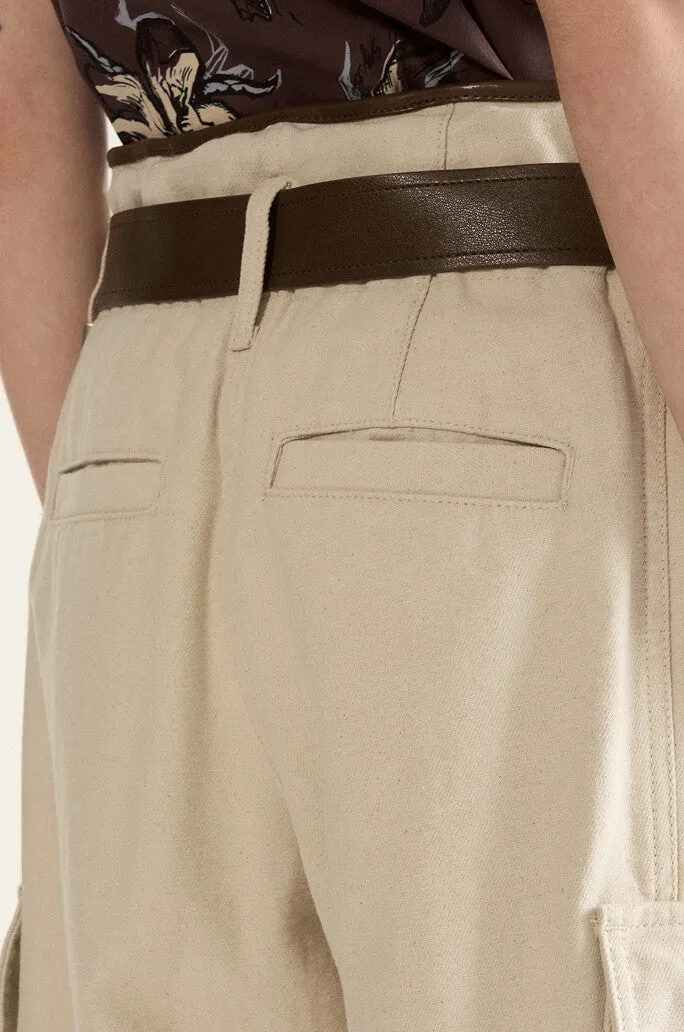 Patched Pocket Cargo Denim Pants