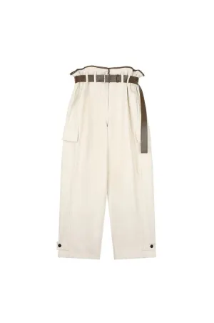 Patched Pocket Cargo Denim Pants